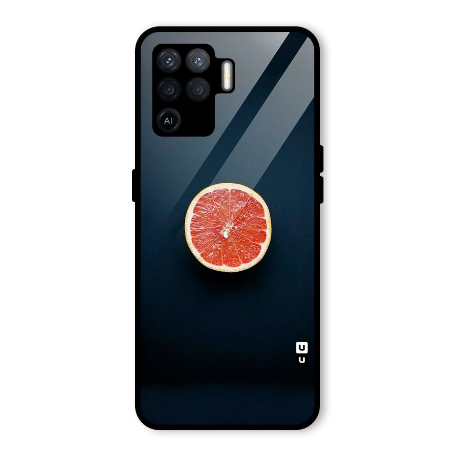 Orange Design Glass Back Case for Oppo F19 Pro