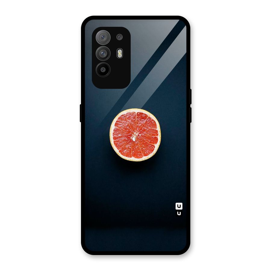 Orange Design Glass Back Case for Oppo F19 Pro Plus 5G