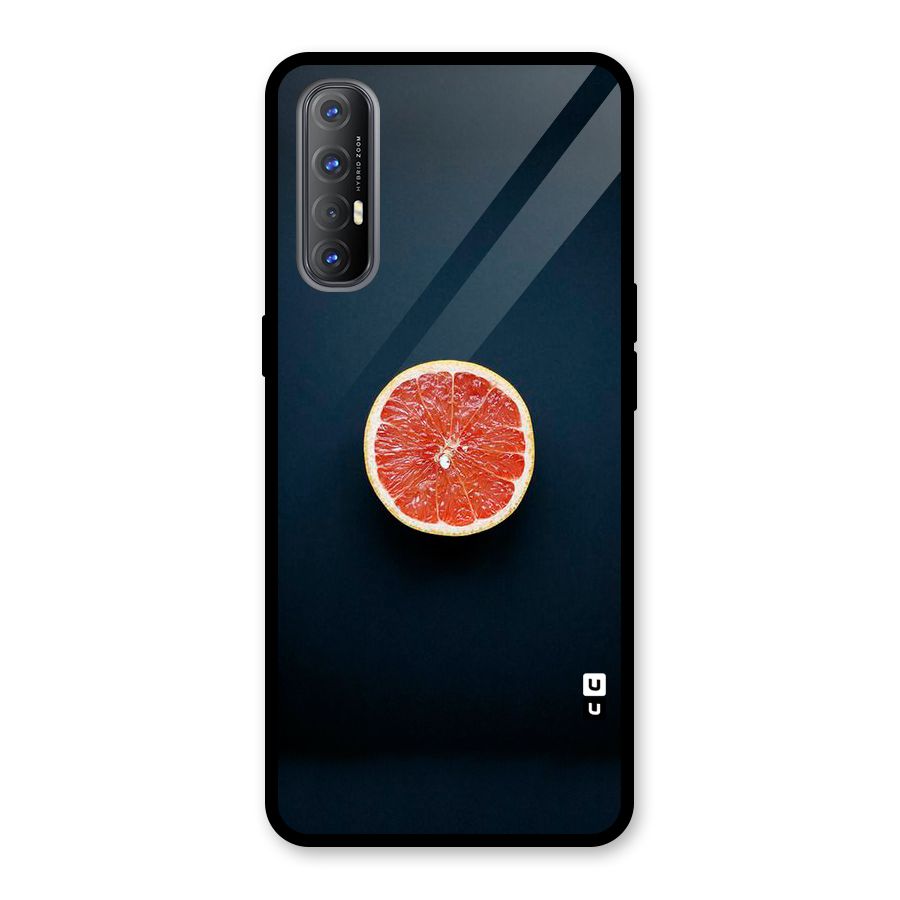 Orange Design Glass Back Case for Oppo Reno3 Pro