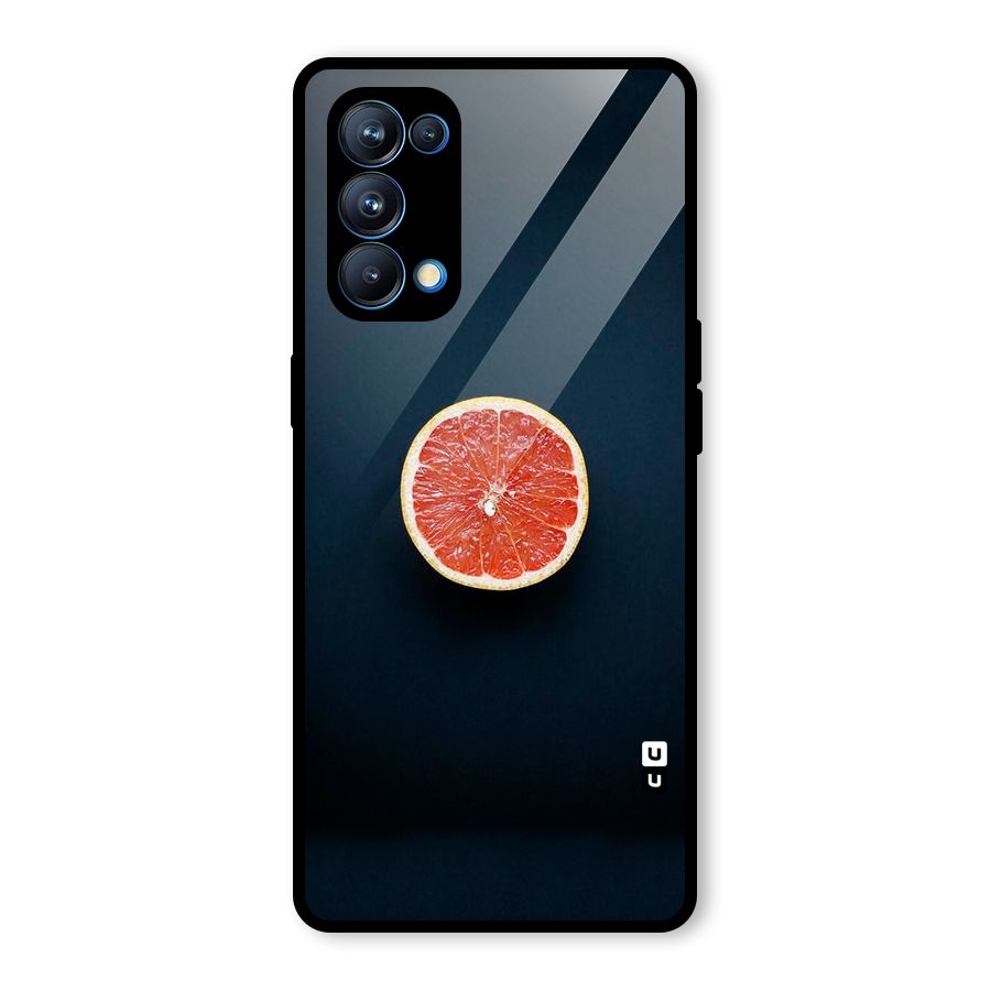 Orange Design Glass Back Case for Oppo Reno5 Pro 5G