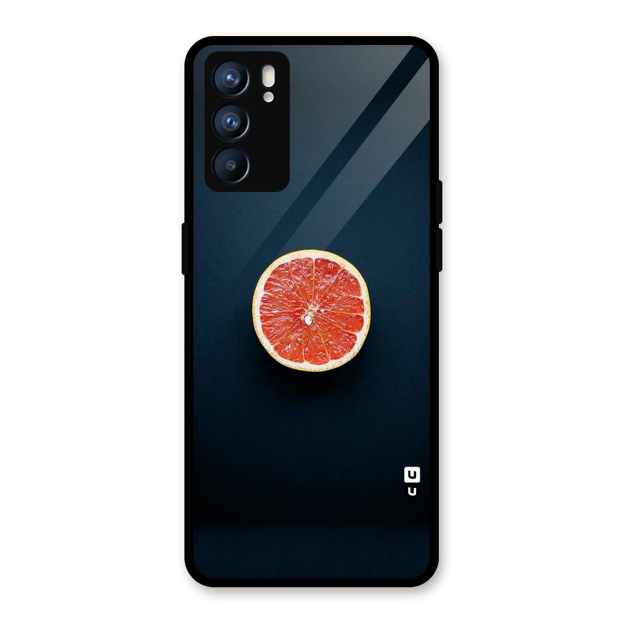 Orange Design Glass Back Case for Oppo Reno6 5G