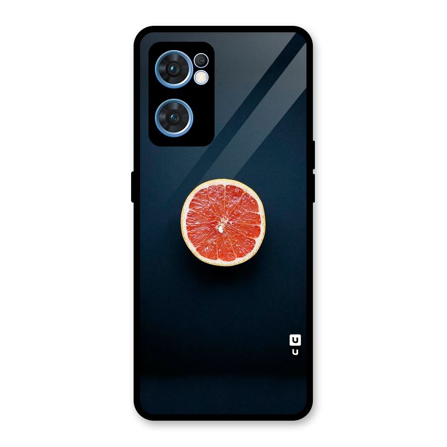 Orange Design Glass Back Case for Oppo Reno7 5G