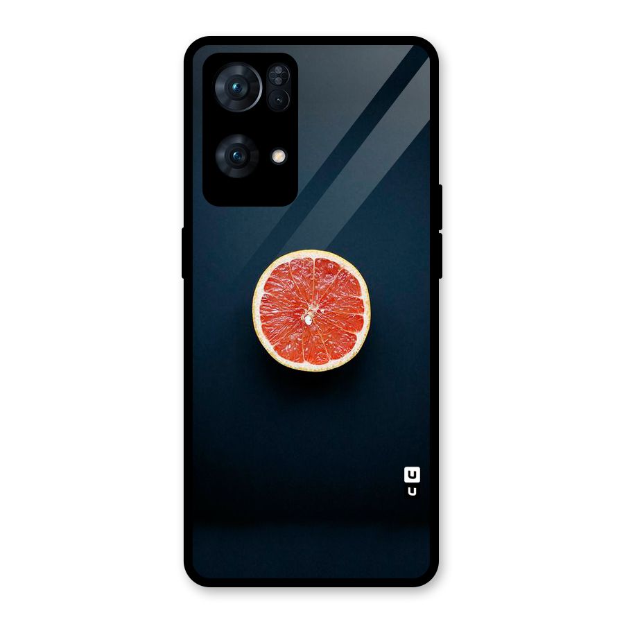 Orange Design Glass Back Case for Oppo Reno7 Pro 5G