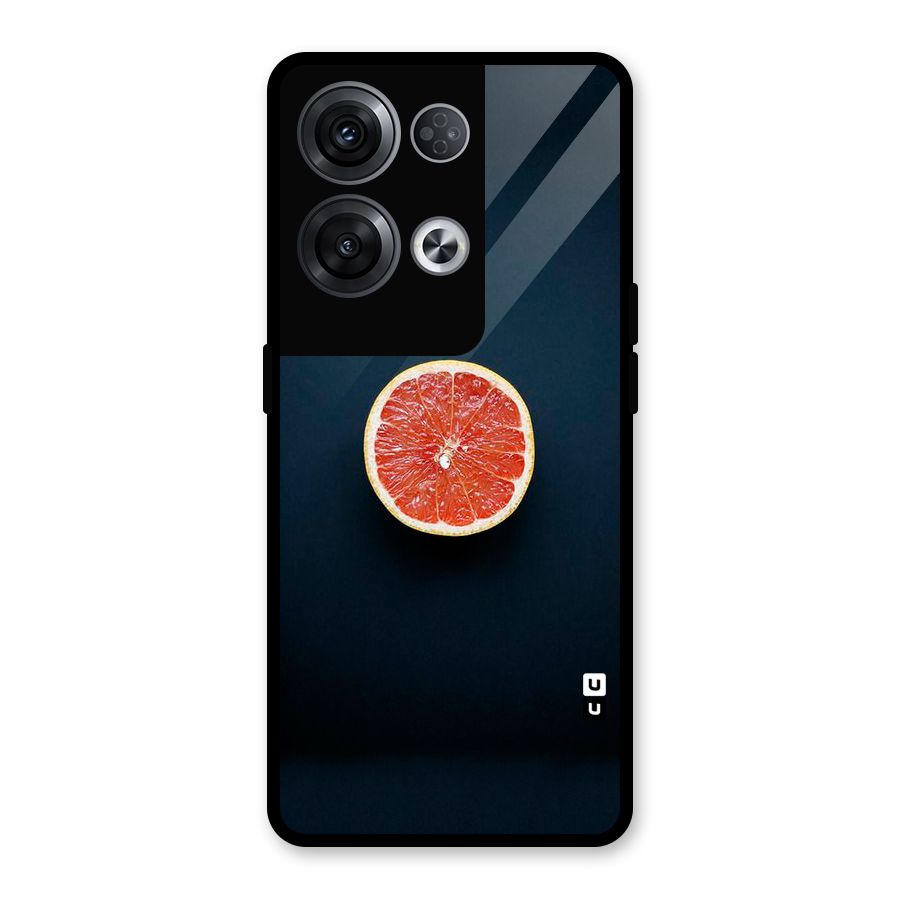 Orange Design Glass Back Case for Oppo Reno8 Pro 5G