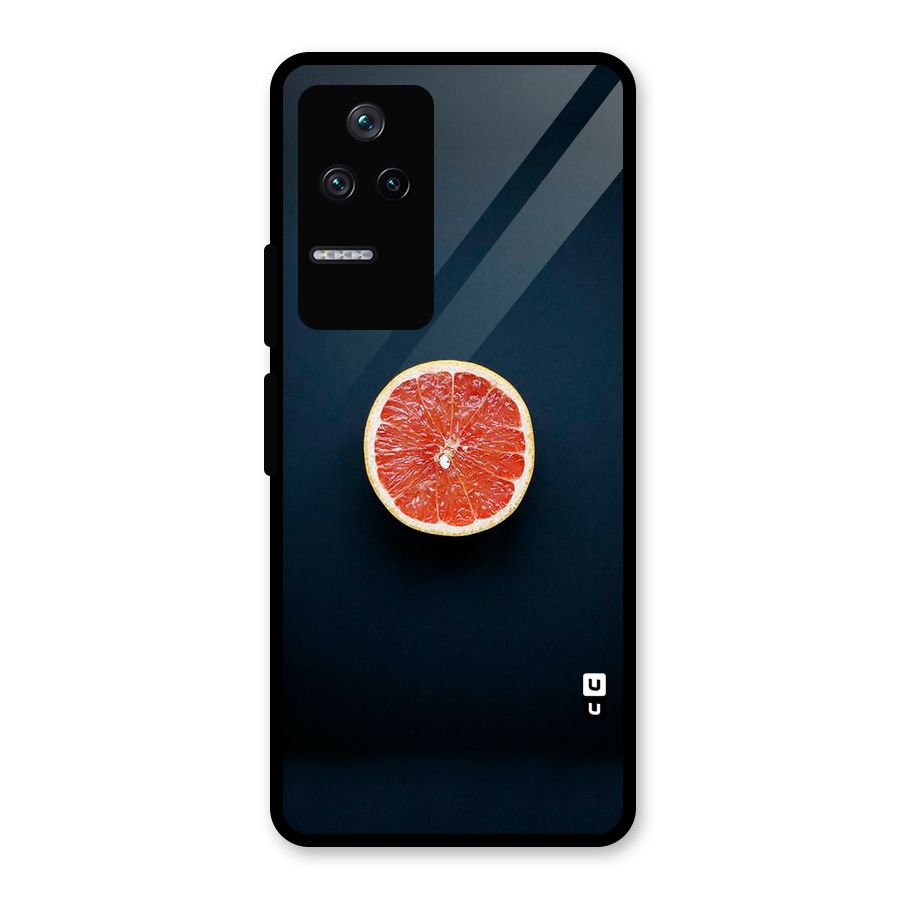 Orange Design Glass Back Case for Poco F4 5G