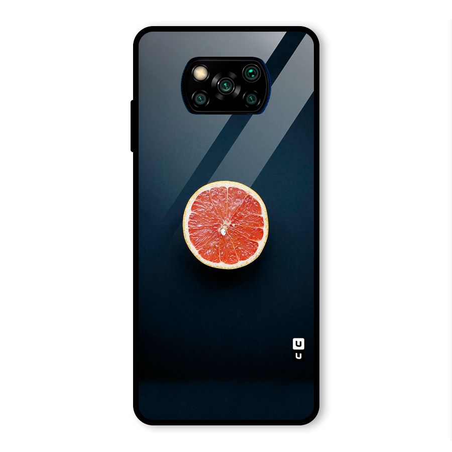 Orange Design Glass Back Case for Poco X3 Pro