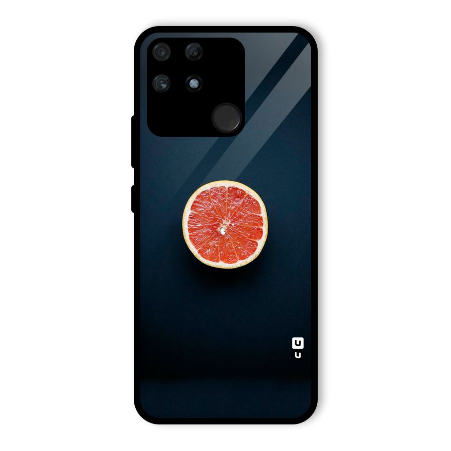 Orange Design Glass Back Case for Realme Narzo 50A
