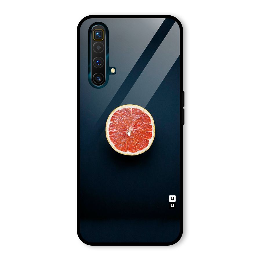 Orange Design Glass Back Case for Realme X3 SuperZoom