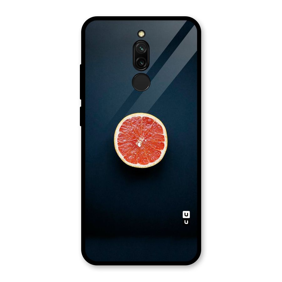 Orange Design Glass Back Case for Redmi 8