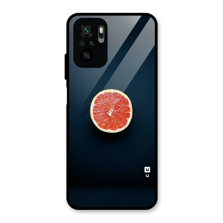 Orange Design Glass Back Case for Redmi Note 10S