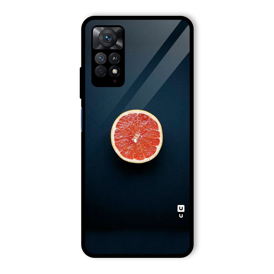 Orange Design Glass Back Case for Redmi Note 11 Pro