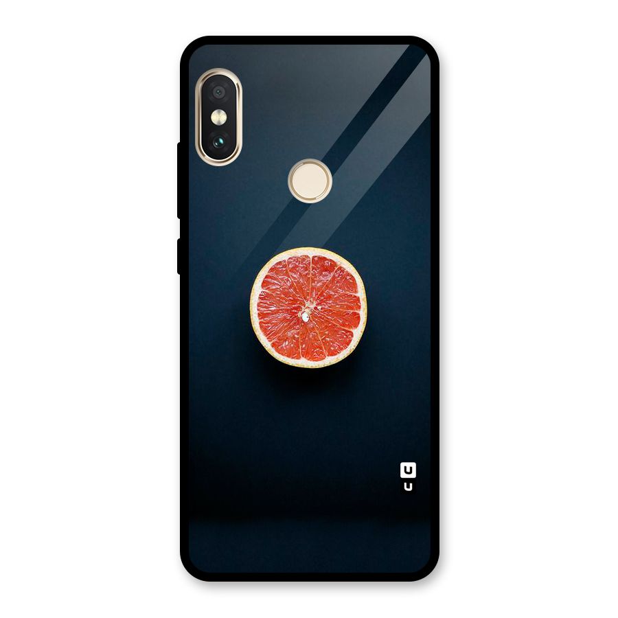 Orange Design Glass Back Case for Redmi Note 5 Pro