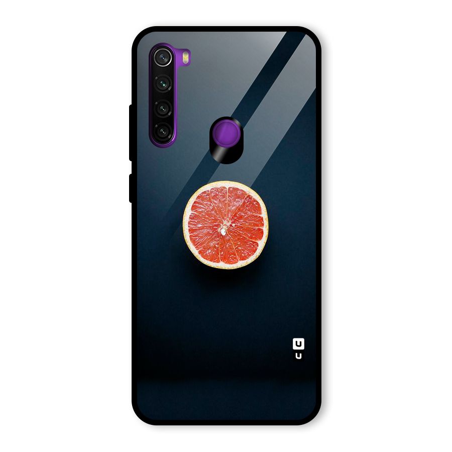 Orange Design Glass Back Case for Redmi Note 8