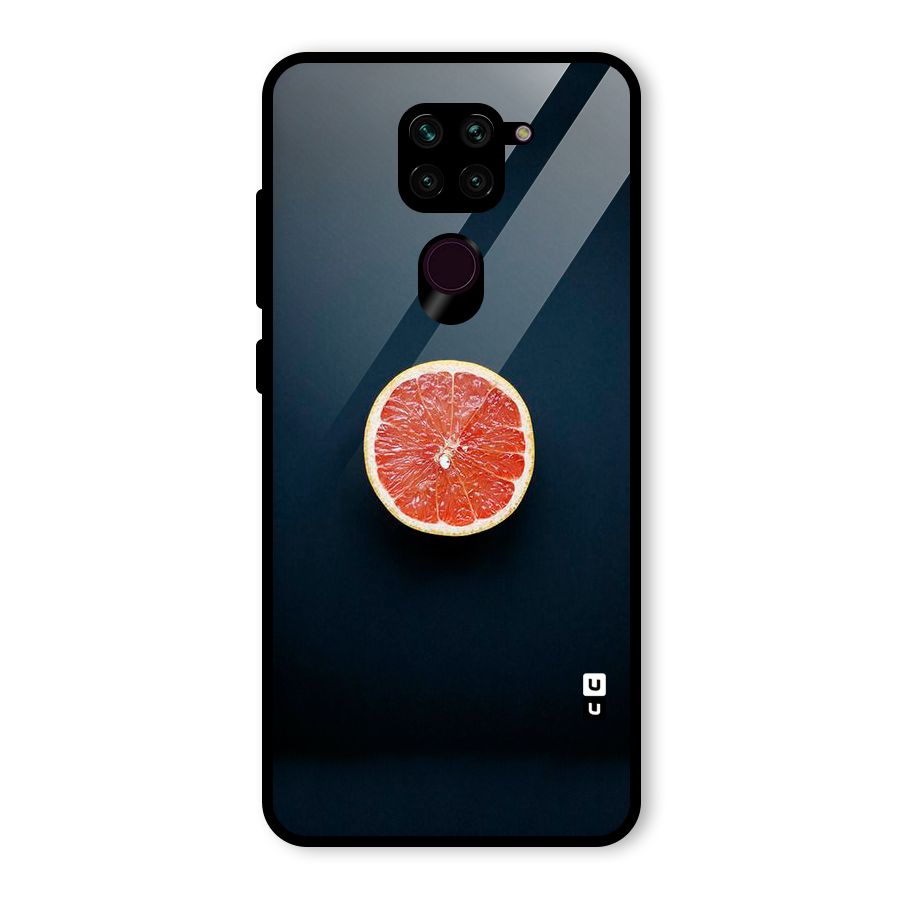 Orange Design Glass Back Case for Redmi Note 9