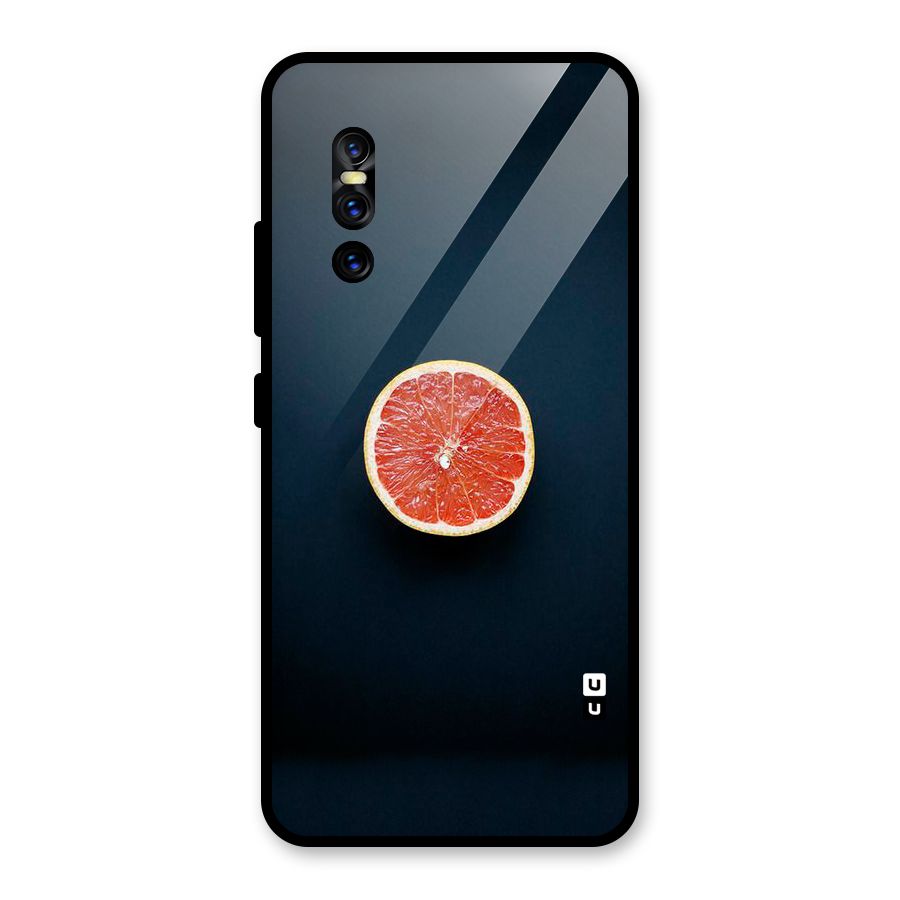Orange Design Glass Back Case for Vivo V15 Pro