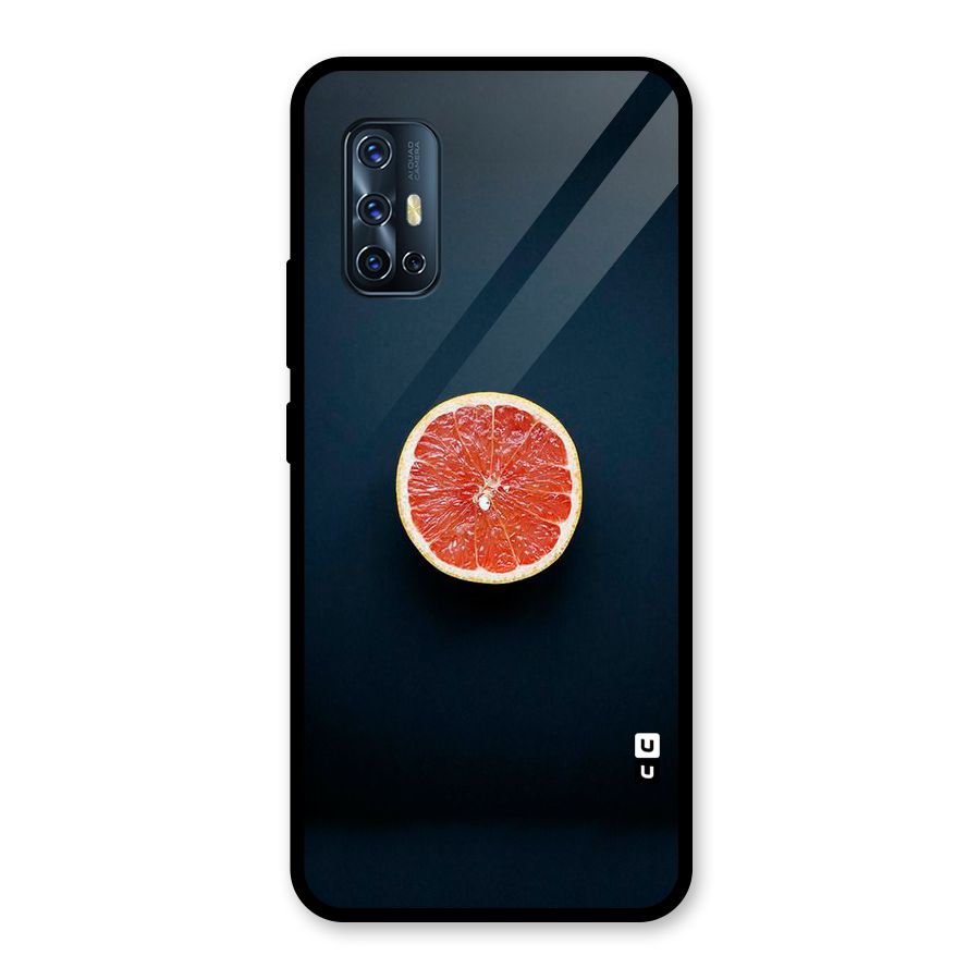 Orange Design Glass Back Case for Vivo V17