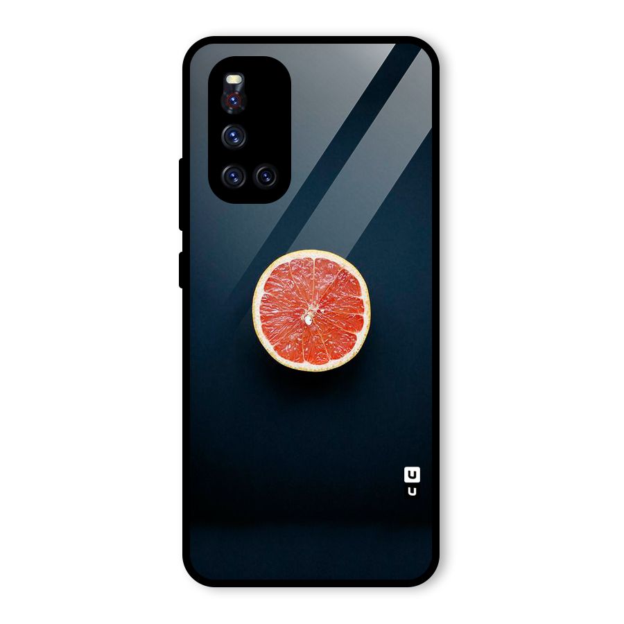 Orange Design Glass Back Case for Vivo V19