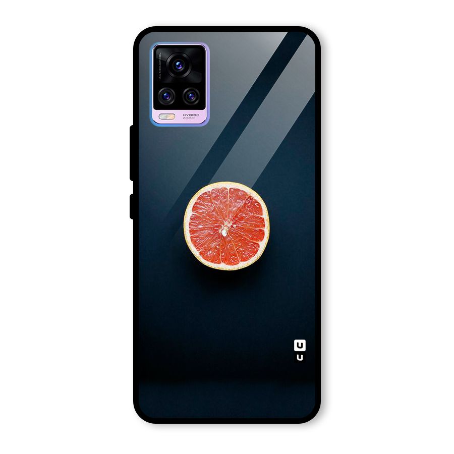 Orange Design Glass Back Case for Vivo V20 Pro