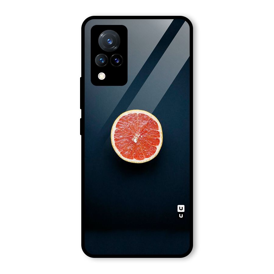 Orange Design Glass Back Case for Vivo V21 5G