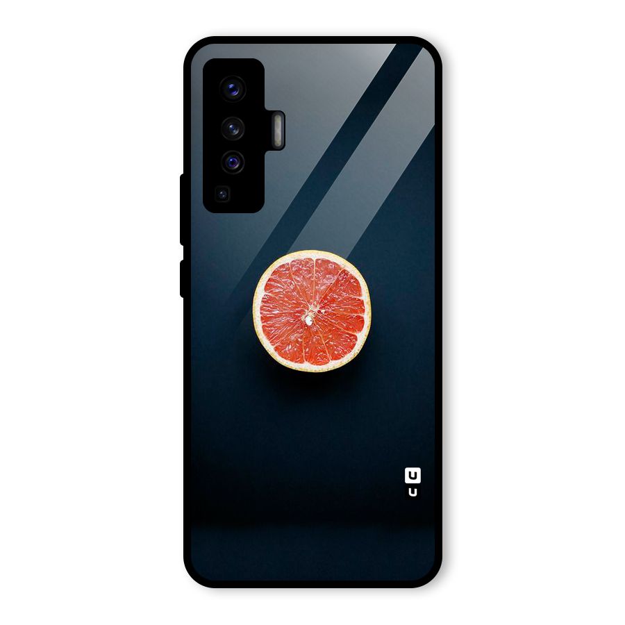Orange Design Glass Back Case for Vivo X50