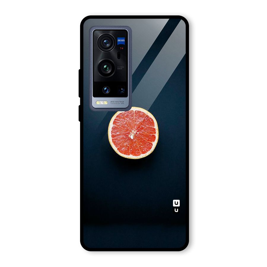 Orange Design Glass Back Case for Vivo X60 Pro Plus
