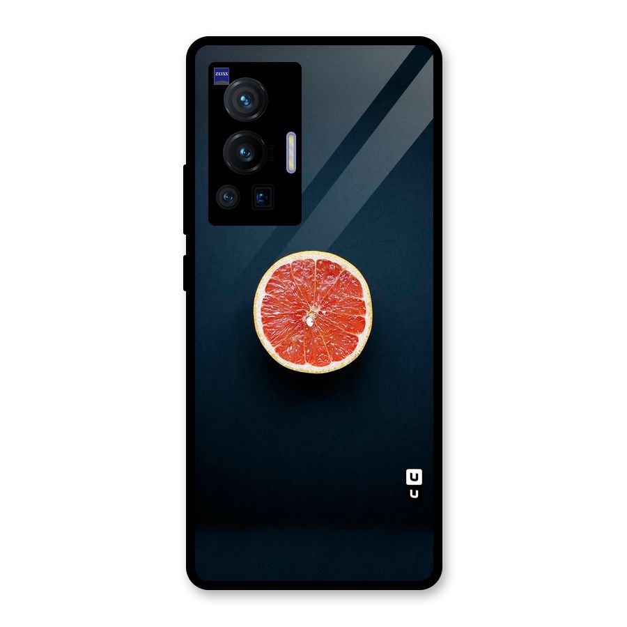Orange Design Glass Back Case for Vivo X70 Pro