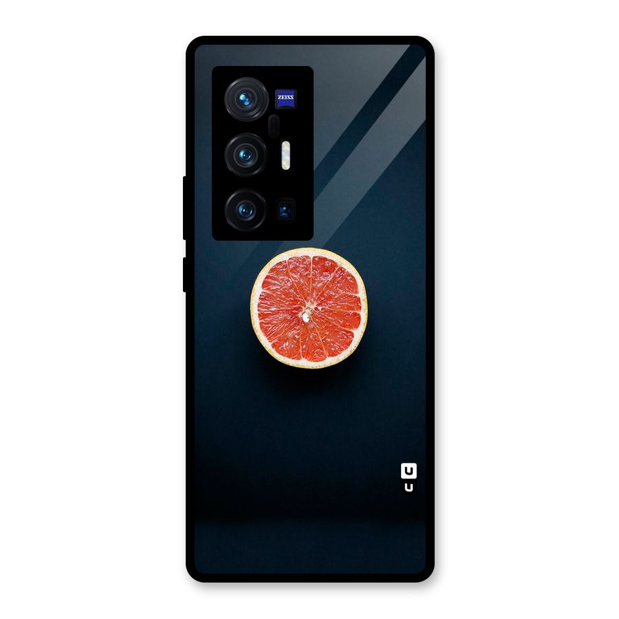 Orange Design Glass Back Case for Vivo X70 Pro Plus