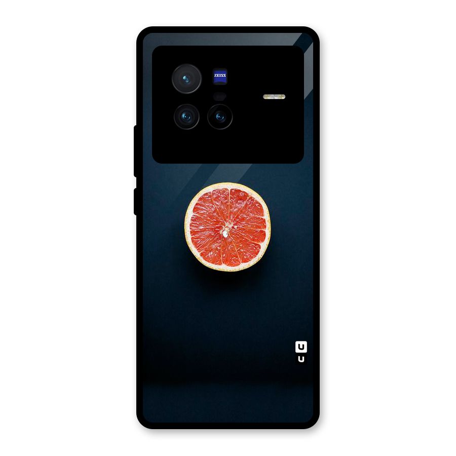 Orange Design Glass Back Case for Vivo X80