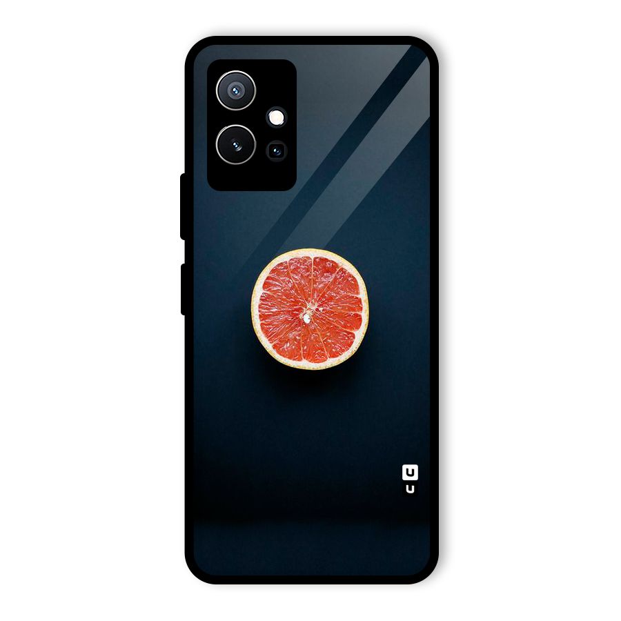 Orange Design Glass Back Case for Vivo Y75 5G