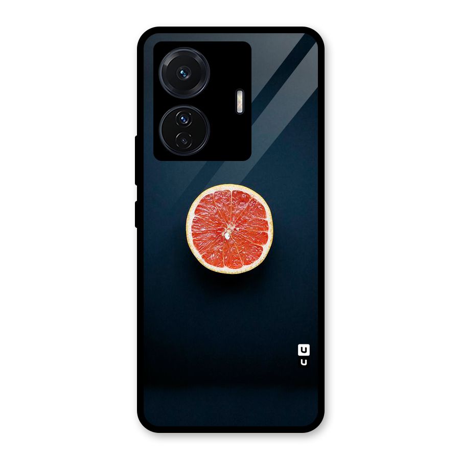 Orange Design Glass Back Case for Vivo iQOO Z6 Pro