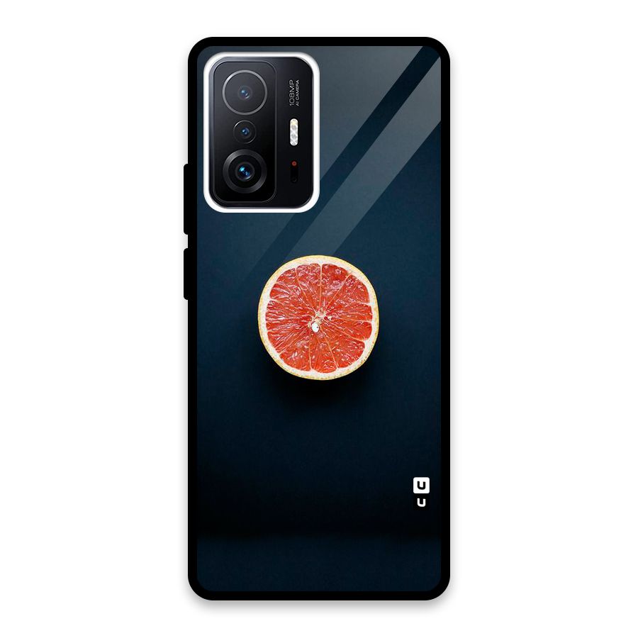 Orange Design Glass Back Case for Xiaomi 11T Pro