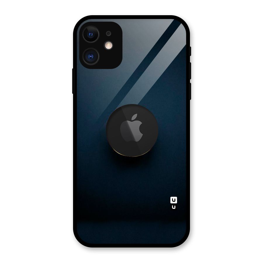 Orange Design Glass Back Case for iPhone 11 Logo Cut