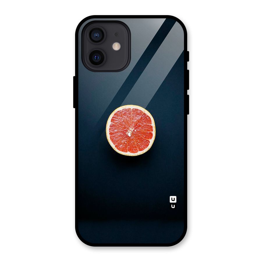 Orange Design Glass Back Case for iPhone 12