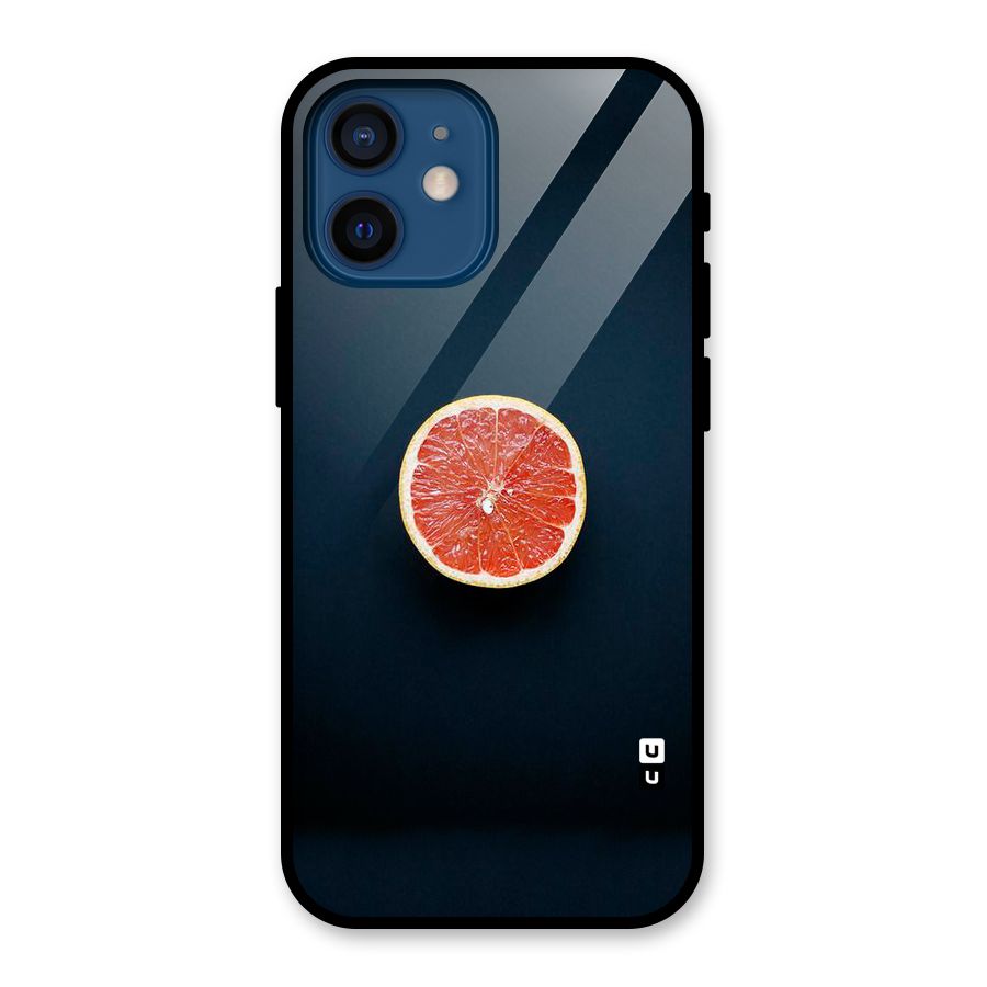 Orange Design Glass Back Case for iPhone 12 Mini