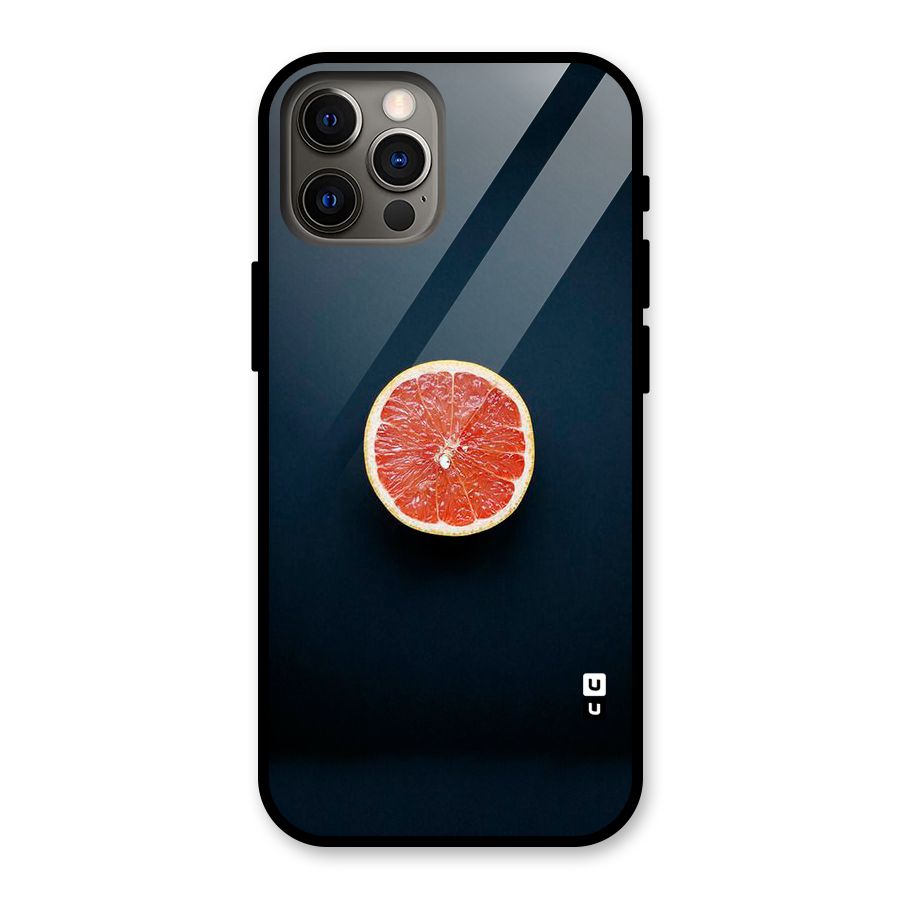Orange Design Glass Back Case for iPhone 12 Pro