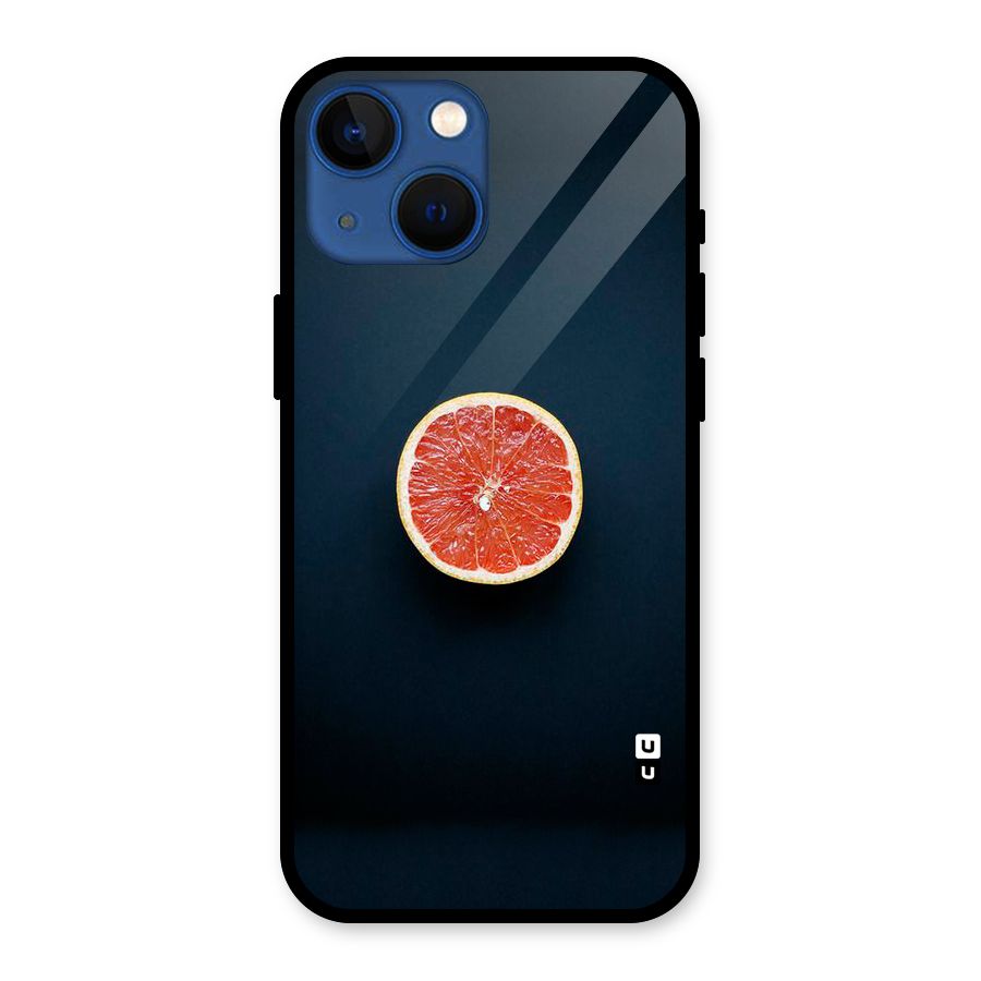 Orange Design Glass Back Case for iPhone 13 Mini