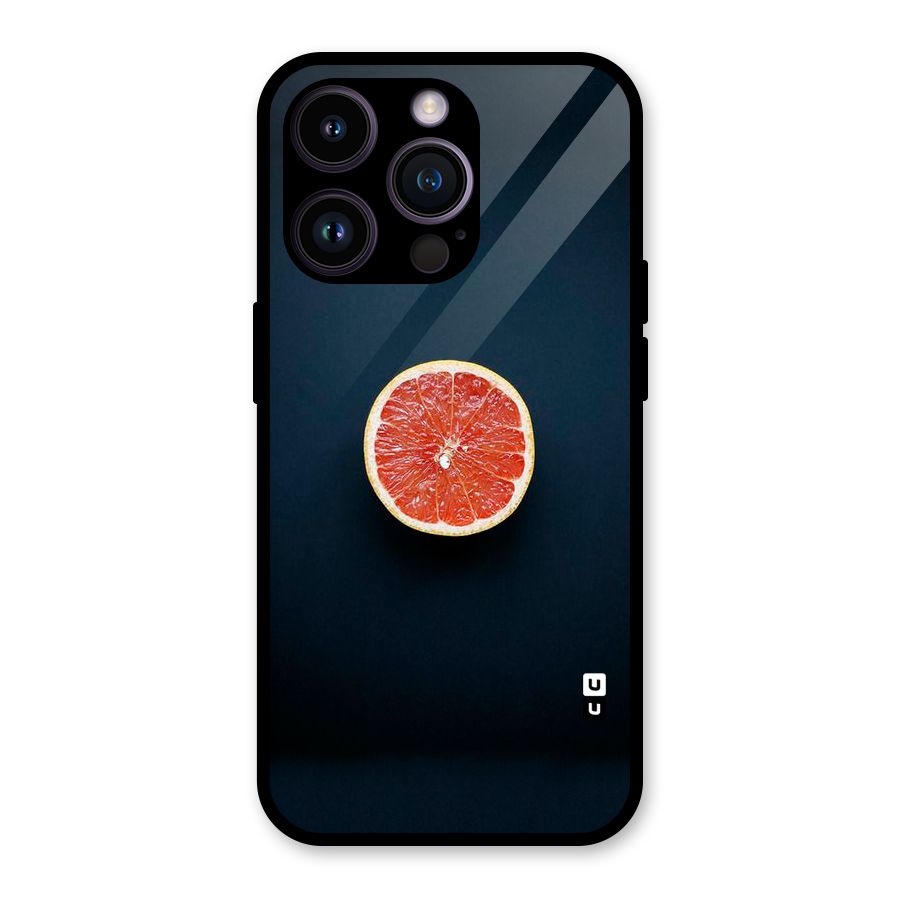 Orange Design Glass Back Case for iPhone 14 Pro