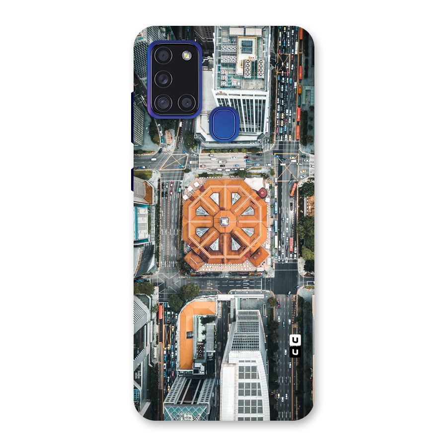 Orange Dome Back Case for Galaxy A21s