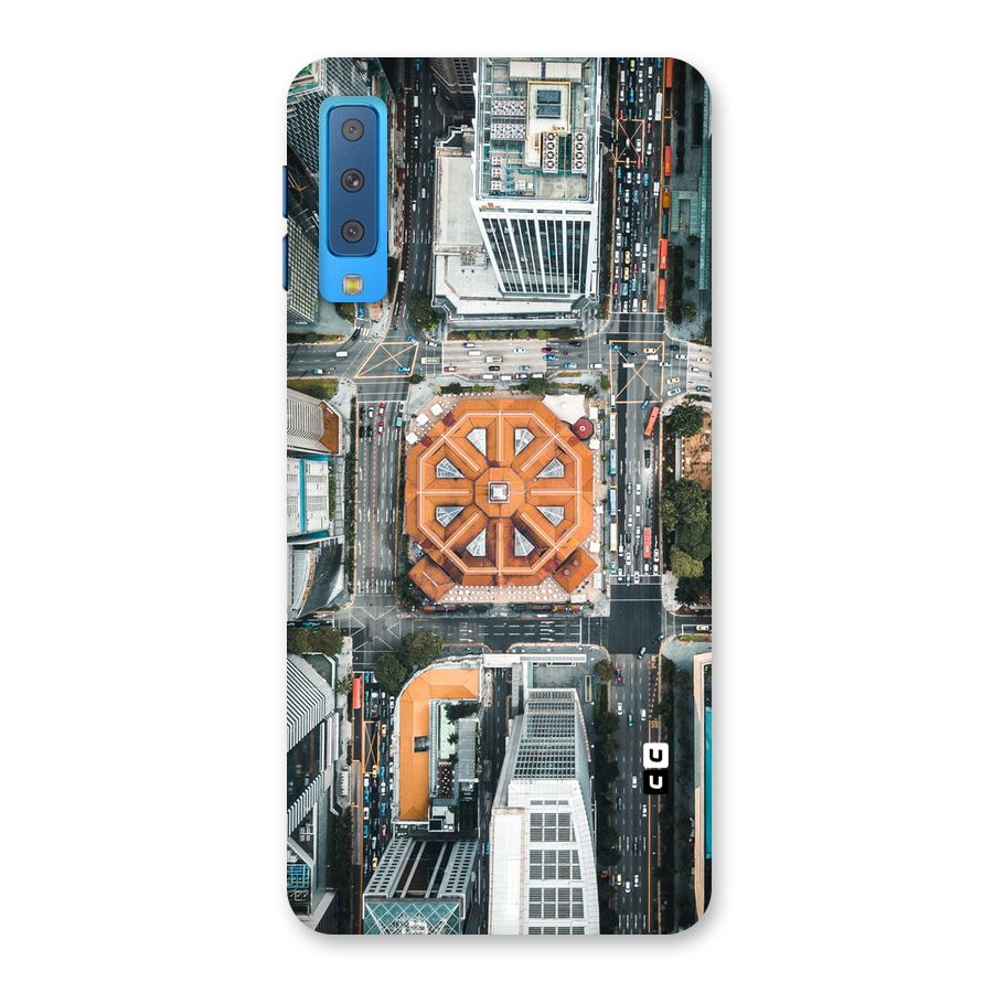 Orange Dome Back Case for Galaxy A7 (2018)
