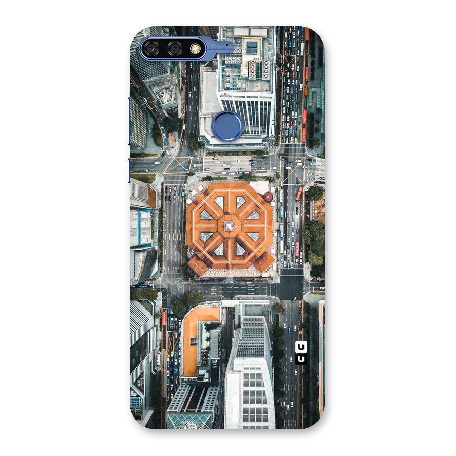 Orange Dome Back Case for Honor 7C