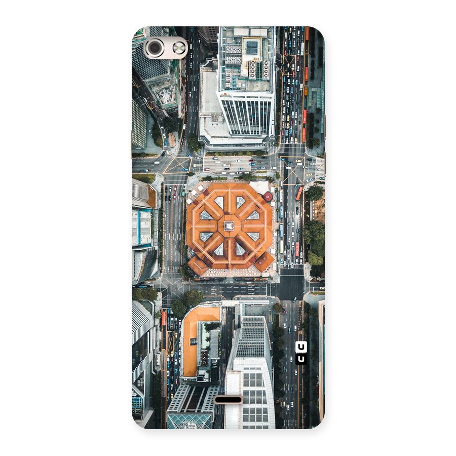 Orange Dome Back Case for Micromax Canvas Silver 5