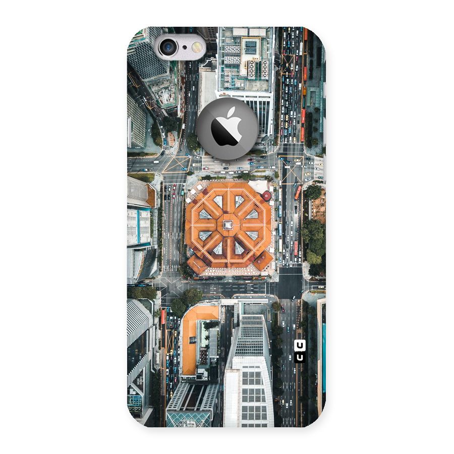 Orange Dome Back Case for iPhone 6 Logo Cut
