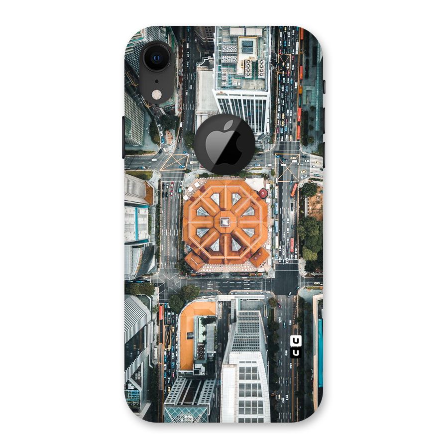 Orange Dome Back Case for iPhone XR Logo Cut