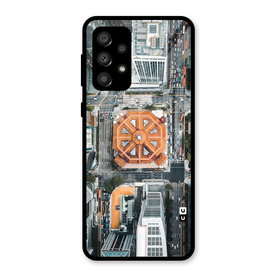 Orange Dome Glass Back Case for Galaxy A32
