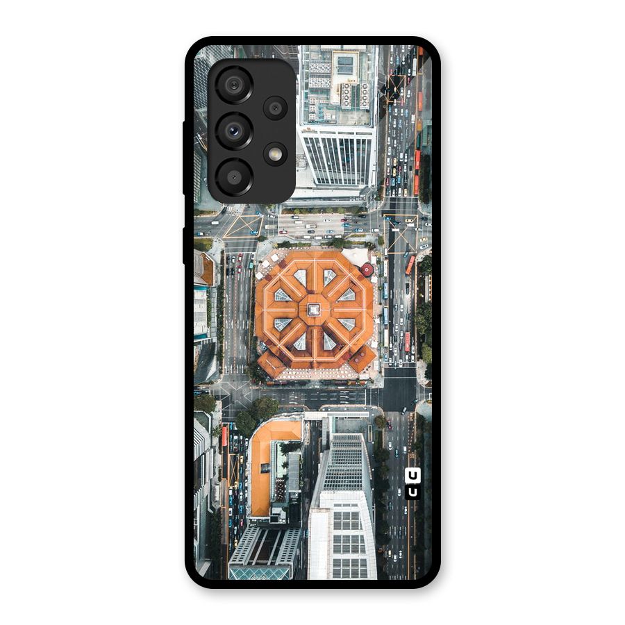 Orange Dome Glass Back Case for Galaxy A33 5G