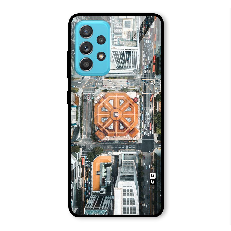 Orange Dome Glass Back Case for Galaxy A52