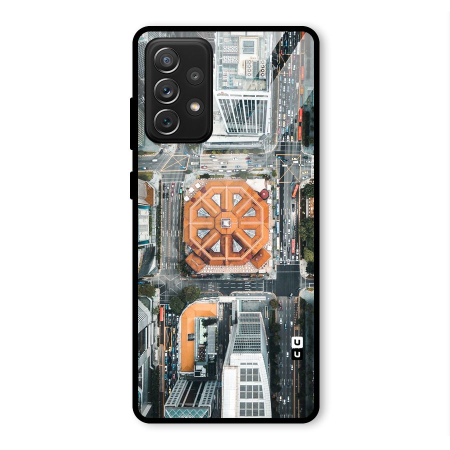 Orange Dome Glass Back Case for Galaxy A72