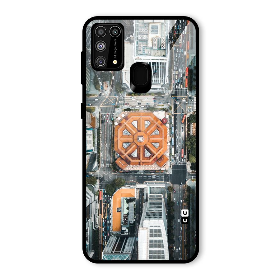 Orange Dome Glass Back Case for Galaxy F41