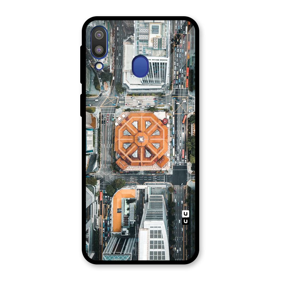 Orange Dome Glass Back Case for Galaxy M20
