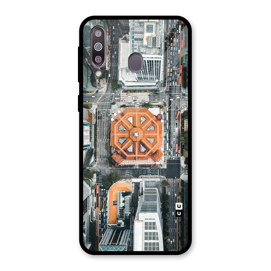 Orange Dome Glass Back Case for Galaxy M30